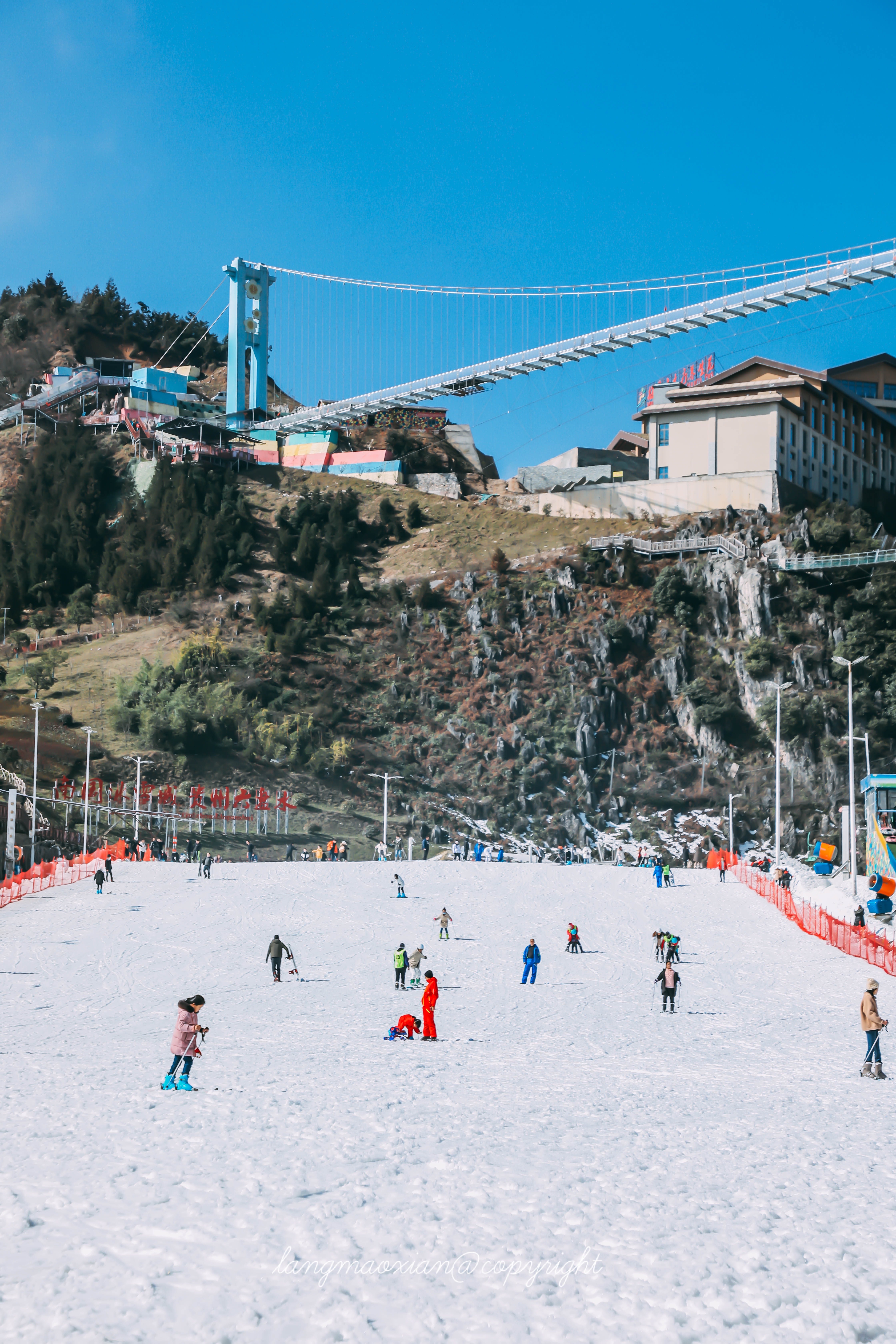 梅花山滑雪场图片